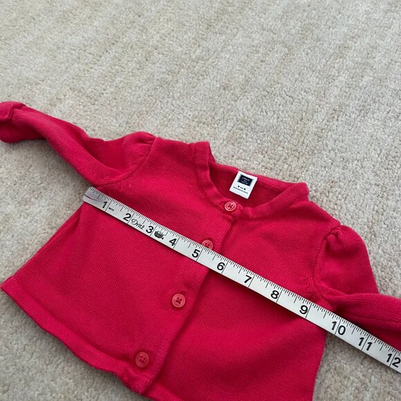 Janie & Jack Baby Girls Pink Cotton Cardigan Sweater 3-6 Months - Picture 6 of 8